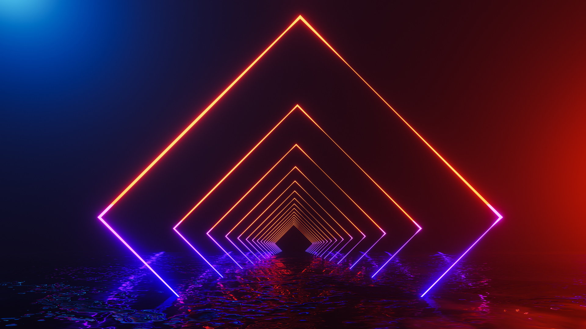 Neon Futuristic Tunnel  Background 